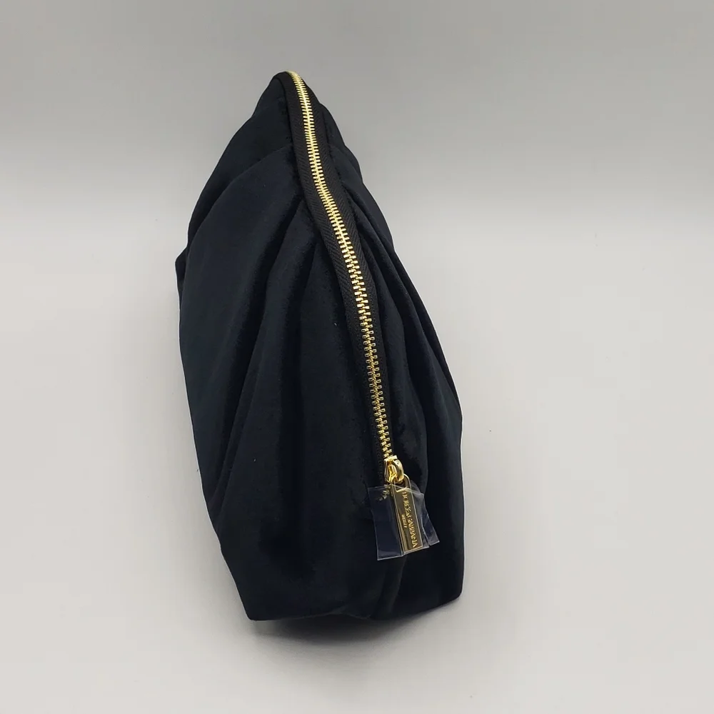 Dolce & Gabbana Black Velvet Pouch Cosmetic Makeup Bag